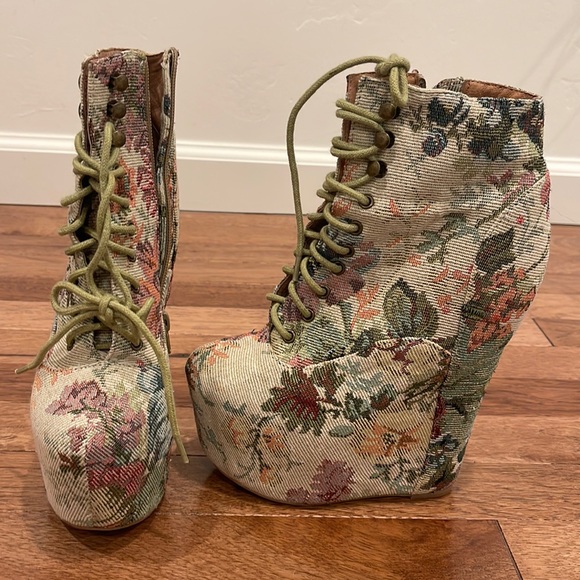 5.5 handmade Havana Jeffrey Campbell Damsel bootie - Picture 1 of 4